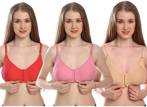 PGK TRADERS Front Open Bra For Women Front Closure Bra Women Full Coverage Women Everyday Non Padded Bra
