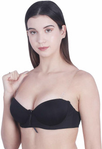 HouseOfCommon Transparent Strap Backless Pushup Bra Women Push-up Lightly Padded Bra