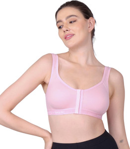 BODYSIZE BODYSIZE Women's Front Open Sports Cotton Non-Padded Wirefree Bra Women Full Coverage Non Padded Bra