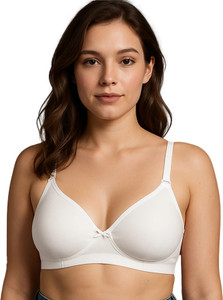 SONA Women's M1001 Cotton Rich Solid Non-Padded Full Cup Wire Free T-Shirt Bra Women T-Shirt Non Padded Bra