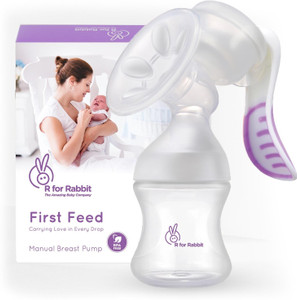 R for Rabbit First Feed Breast Pump | 4 Level Suction Adjustment | Soft & Gentle  - Manual
