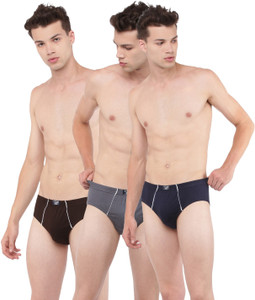 Dollar Men Dollar Lehar Super Combed Cotton Mens Brief -Pack of 3- Actual Colour May Vary Brief