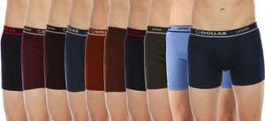Dollar Men Dollar Lehar Mens Combed Cotton Trunk - Pack of 10 - Actual Colour May Vary Brief