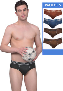 Dollar Men Dollar Lehar Super Combed Cotton Mens Brief -Pack of 5- Actual Colour May Vary Brief