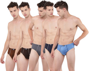 Dollar Men Dollar Lehar Super Combed Cotton Mens Brief -Pack of 5- Actual Colour May Vary Brief