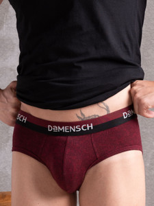 Damensch Men Feel Mint Cotton Stretch Maroon Brief