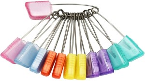 VAMA Colourful Safety Pin Set for Saree and Hijab Pin nappy Pin Locking Pin for Women Brooch