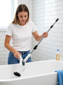 Kemove Electric Spin Scrubber 10 in 1 Electric Mop Home Cleaner 420RPM-8 Replaceable Plastic Wet and Dry Brush