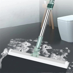 RTURO Magic Silicone Broom Floor Mop Rotatable Mop Scraper Telescopic Scrubbing Brush Silicone Wet and Dry Brush