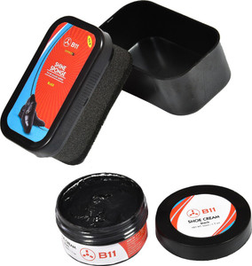 B11 Black Shiner with Black Polish Cream for leather/formal shoe Shiner Shoe Care Kit