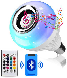 laxmi gold Color Changing RBG Led Music Light Bulb Bluetooth Music Bulb Led For Party Home 5 W Bluetooth Party Speaker