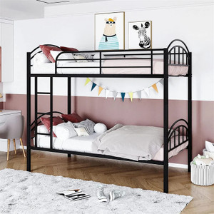 Vibrant Interior SHALIN Black (6x3) Metal Bunk Bed