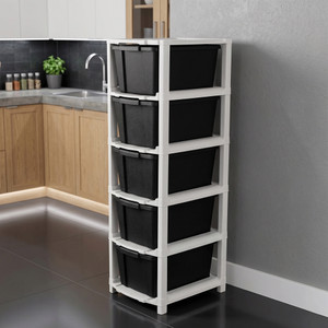 Surety for Safety Multi-Layer Office Storage Drawer Unit for Daily Essentials Plastic Free Standing Cabinet