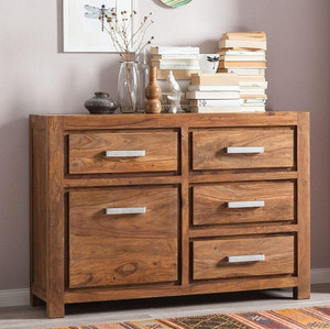Allie Wood Sheesham (Rosewood) 4 Drawer Solid Wood Free Standing Chest of Drawers