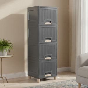 MAXTID Multi layer Drawer Cabinet for Bathroom Storage Plastic Free Standing Cabinet