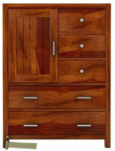 WOODSTAGE Sheesham Wood Storage Multipurpose Cabinet For Home Solid Wood Free Standing Cabinet