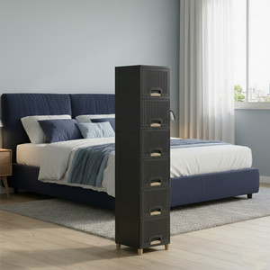 MAXTID Multi Layer Compact Storage Unit for Baby Clothes, Toys and Essentials Plastic Free Standing Cabinet