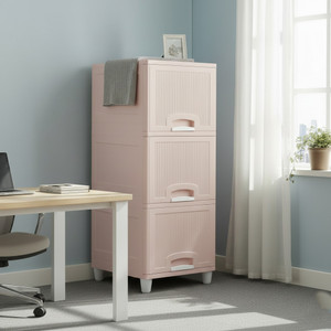 MAXTID Multi Layer Compact Storage Unit for Baby Clothes, Toys and Essentials Plastic Free Standing Cabinet