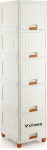 Vallaree 5 Layer Drawer Storage Organizer Multipurpose Plastic Free Standing Cabinet