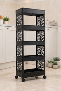 Dazzy Compact Multi Tier Plastic Kitchen Trolley Plastic Kitchen Trolley