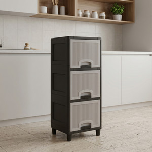 MAXTID Desk Storage Cabinet for Office Accessories Plastic Free Standing Cabinet