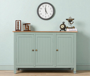 Woodefly Woodefly Solid Mango Wood Sideboard Cabinet- 3 Doors Solid Wood Free Standing Sideboard