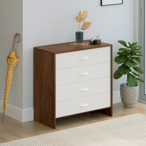 BLUEWUD Colove Chest of Drawer with storage shelve for Living Room Home Furniture Engineered Wood Free Standing Chest of Drawers