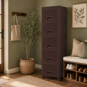 Shiswa 5 Drawer Cabinet for Clothes, Toys, Books and Accessories Foam Free Standing Sideboard