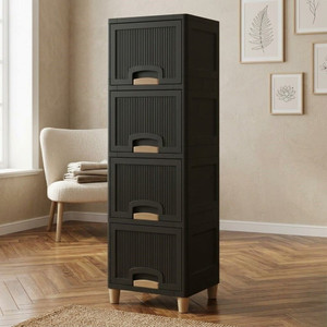 MAXTID Multi layer Drawer Cabinet for Bathroom Storage Plastic Free Standing Cabinet