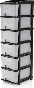 Pinkwhale Jumbo 6XL Plastic Modular Drawer System for Home Office Hospital Parlor School Plastic Free Standing Chest of Drawers