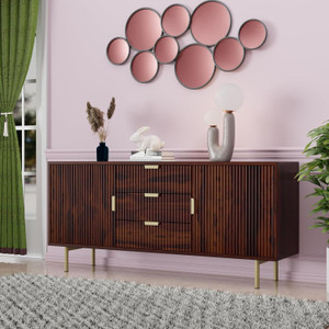 G Fine Furniture Wooden Cabinet With Drawer | Solid Wood Sideboard | Wooden Storage Cabinet | Solid Wood Free Standing Sideboard