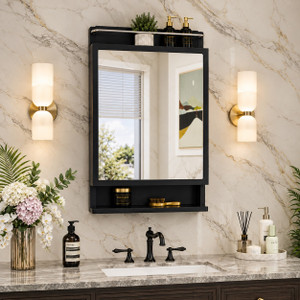 LUPPRA Multipurpose Bathroom & Bedroom Wall Cabinet mirror Plastic Dressing Table Plastic Wall Mount Cabinet