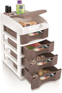 YUIOP Plastic Free Standing Chest of Drawers