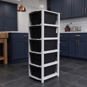 MAXTID Free Standing Multi Drawer Desk Organizer for Daily Use Plastic Free Standing Cabinet