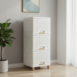 GROTHEORY Multi-Layer Desk Organizer Cabinet for Home & Office Plastic Free Standing Cabinet