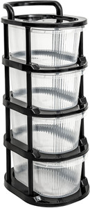 Vallaree 4 Layer Plastic Modular Storage Drawer Organizer with Wheels Plastic Free Standing Chest of Drawers