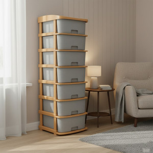 Scru Daddy Multi Shelf Foldable Collapsible Wardrobe Storage Organizer PP Collapsible Wardrobe