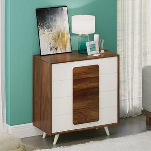 BLUEWUD Mayrone Standard Chest of Drawer for Living Room Home Furniture Engineered Wood Free Standing Chest of Drawers
