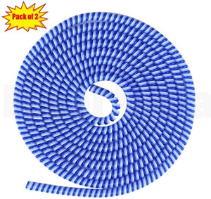 Epaal Spiral Triple Color (2 Pcs) 1.4 Meters Each-Full Size Charger (Blue) Cable Protector