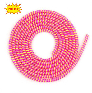 Epaal Spiral Triple Color (2 Pcs) 1.4 Mtr Full Size Cable Charger Protector (Red) Cable Protector