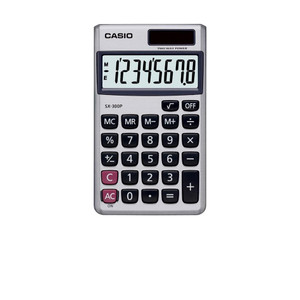 CASIO SX-300P-W Portable Basic  Calculator