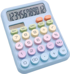 XYJIQS 711 colorful Calculator – 12-Digit Big Display Battery Powered Desktop Calculator Basic Calculator