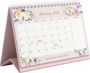 Lauret Blanc 2026 Desk Calendar- B5 Size (7.5" X 9.25"), Home and Office Table Calendar 2026 Table Calendar