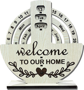 Print Ginnie Welcome To Our Home (Lifetime Infinite Round Calendar Office/Home) 2025 Table Calendar