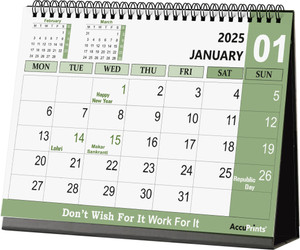 AccuPrints AB desk 2025 Table Calendar