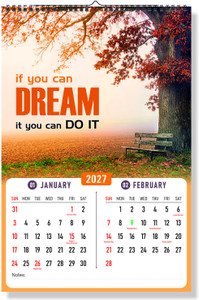 Zoozoartz Nature quotes - 12 x 18 inches I 6 Pages Wall Hanging Calendar ( Z19 ) 2023 Wall Calendar