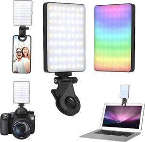 Deoxys Selfie Light for Phone, RGB Video Light with Phone Light Clip 138 LED 1000 lx Camera LED Light