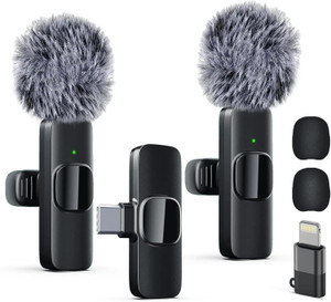 GADGETSWEAR Dual Wireless Fury Microphone , Noise Cancellation , For Podcast , Vlogging Camera Microphone
