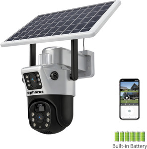 ephorus Dual lens 4G solar panel 18000mAh batter PIR human detection camera 1 IP Camera Camera