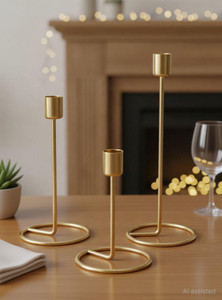 AAIDAIMPEX Premium Metal Candle Holder Decorative Accent for Modern Home Décor Iron 3 - Cup Candle Holder